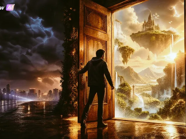 The Door to Another Life Surreal Fantasy Art preview image 1
