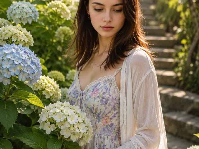 Ultra-Realistic Cinematic Hydrangea Portrait preview image 1