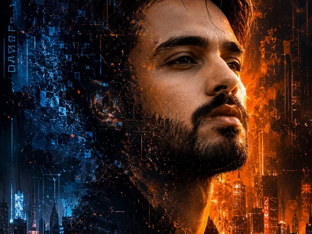 Futuristic Cyberpunk Side Profile Portrait preview image 1