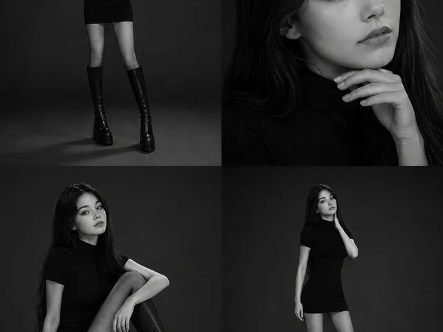 Monochrome Fashion Editorial Collage preview image 1