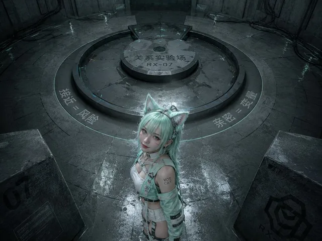 Overhead Sci-Fi Catgirl Test Yard preview image 1