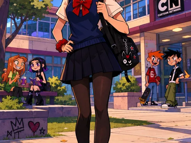 Demon Schoolgirl Anime Character Scene preview image 1