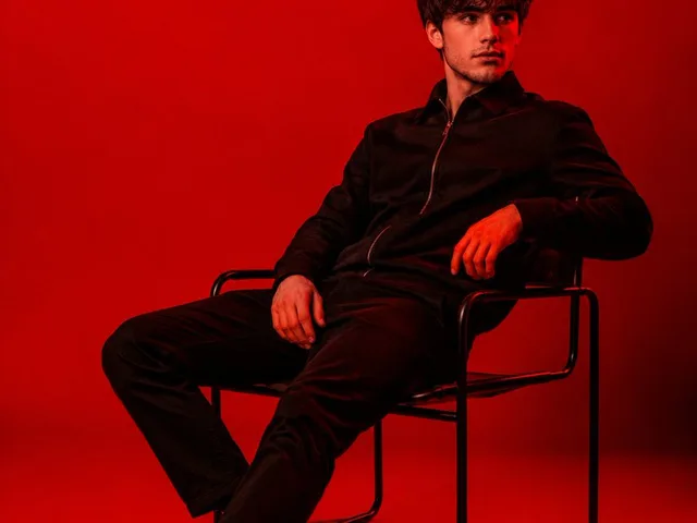 Red Light Minimalist Studio Portrait preview image 1