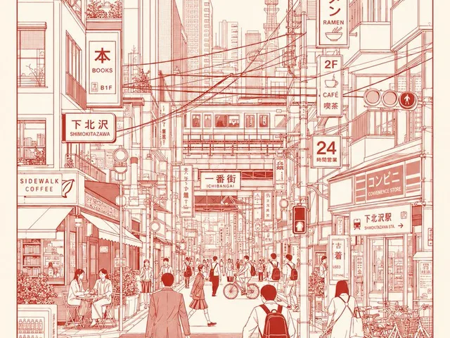 Minimalist Tokyo City Line-Art Poster preview image 1