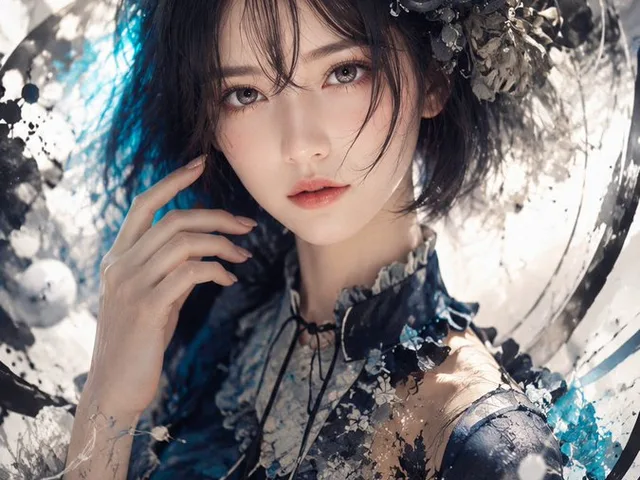 Surreal Celestial Couture Portrait preview image 1
