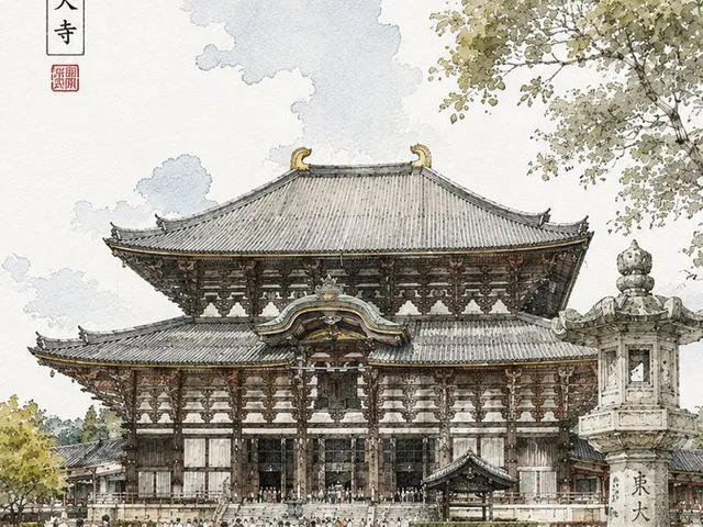 Kinkaku-ji Travel Sketch Poster preview image 1