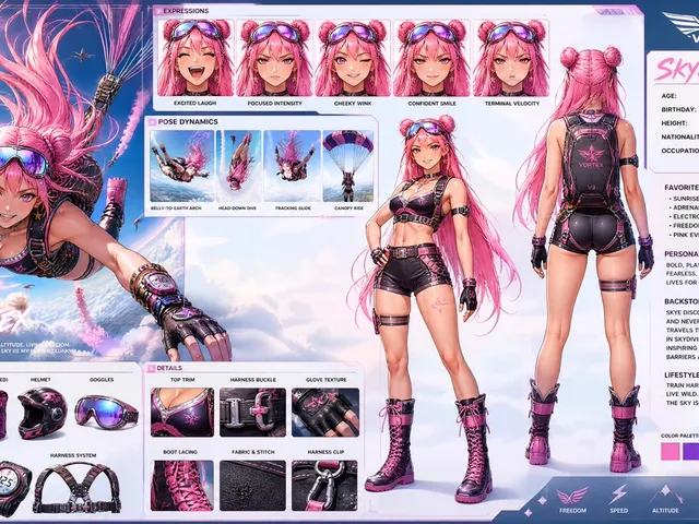 Anime Character Concept Sheet preview image 1