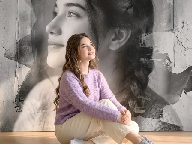 Lavender Sweater Floor Portrait preview image 1