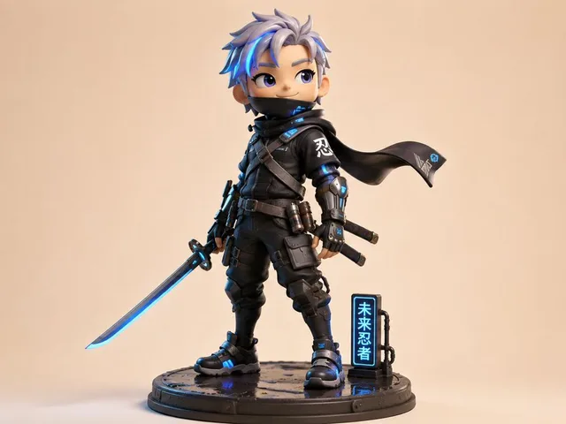 Chibi Cyber Ninja Figurine preview image 1