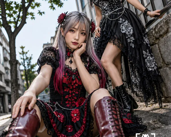 Gothic Lolita AI Cosplay Duo preview image 1