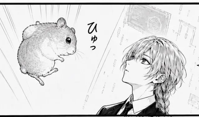 Falling Hamster Manga Panel preview image 1