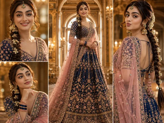 South Asian Royal Bridal Portrait Collage preview image 1