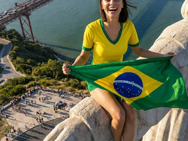 Brazilian Football Fan at Christ the Redeemer preview image 1