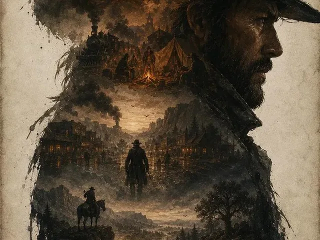 Wild West Double Exposure Poster preview image 1
