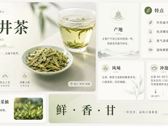 Longjing Tea Infographic Poster preview image 1