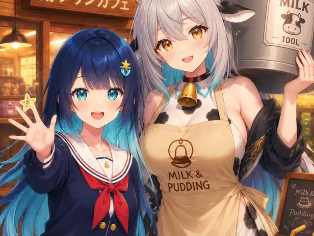 Anime Milk Pudding Café Greeting preview image 1