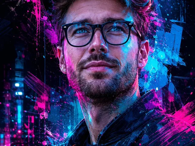 Cyberpunk Expressionist Portrait preview image 1