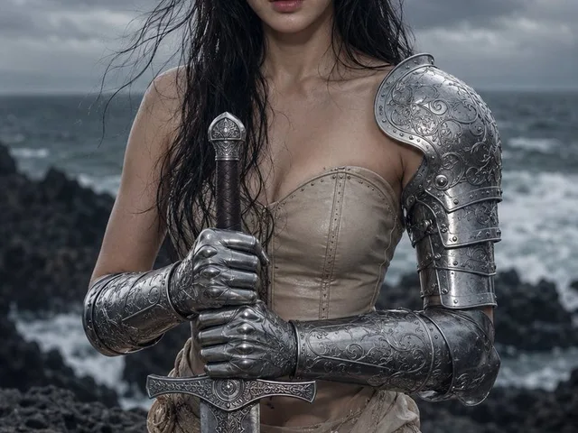 Cinematic Stormy Sea Warrior preview image 1