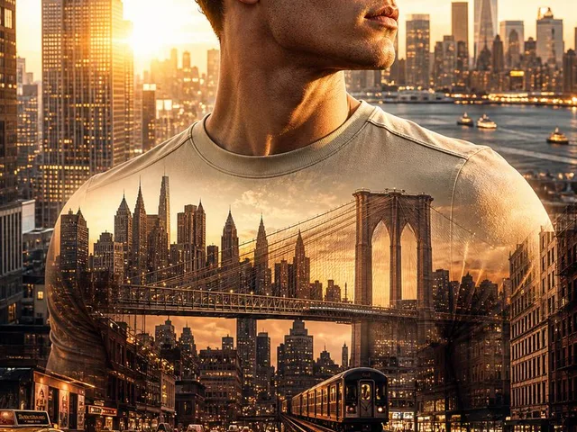 New York Double Exposure Poster preview image 1