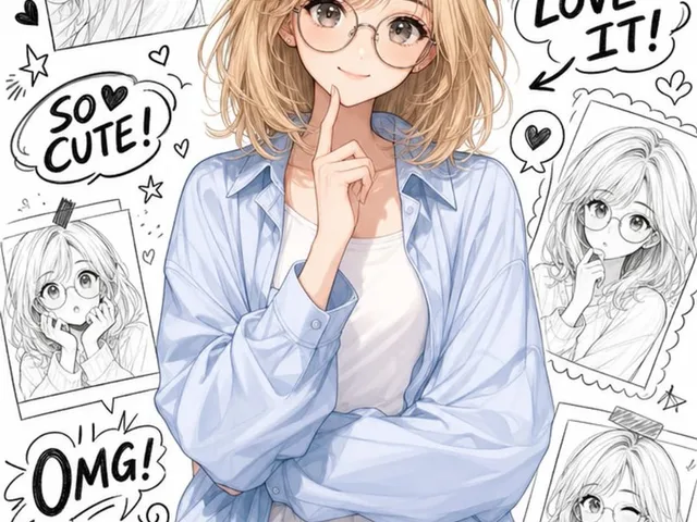 Anime Character with Doodle Collage preview image 1