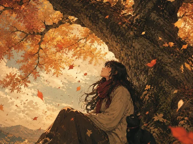 Cinematic Autumn Watercolor Illustration preview image 1
