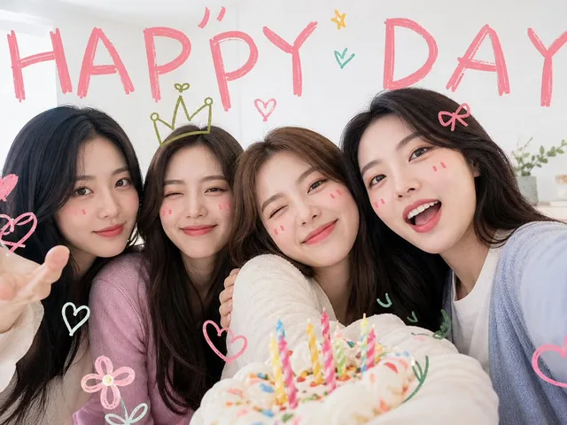 Kawaii Birthday Group Selfie - 1 preview image 1