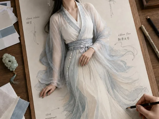Living Hanfu Fashion Sketch preview image 1