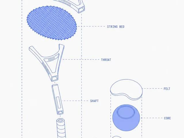 Exploded Tennis Racquet Blueprint preview image 1