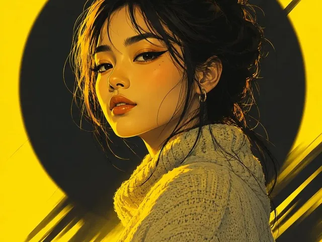 Neon Pop Art Editorial Illustration preview image 1