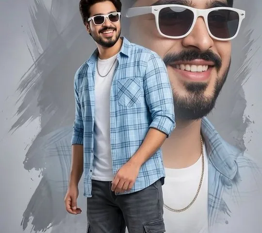 Stylish Double Exposure Fashion Portrait preview image 1