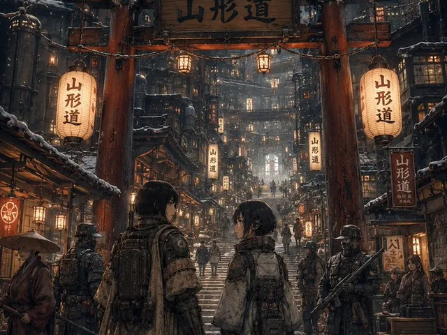 Snowy Cyberpunk Yamagata Gate preview image 1