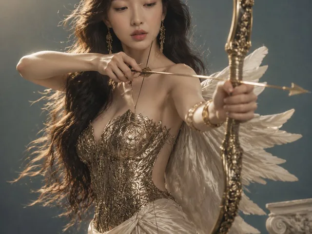 Golden Archer Goddess Studio Portrait preview image 1