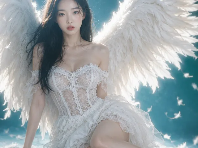 Ethereal Winged Angel Studio Portrait preview image 1