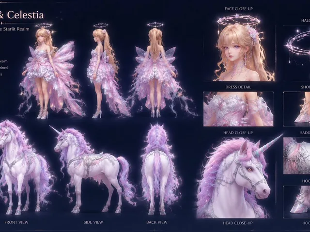 Fantasy Game Character Design Sheet preview image 1