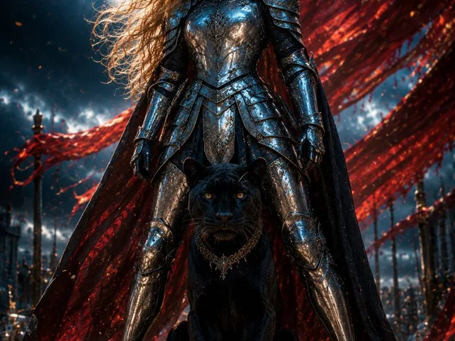 Armored Warrior with Black Panther preview image 1