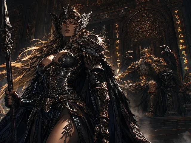 Norse Raven Valkyrie Wallpaper - 1 preview image 1