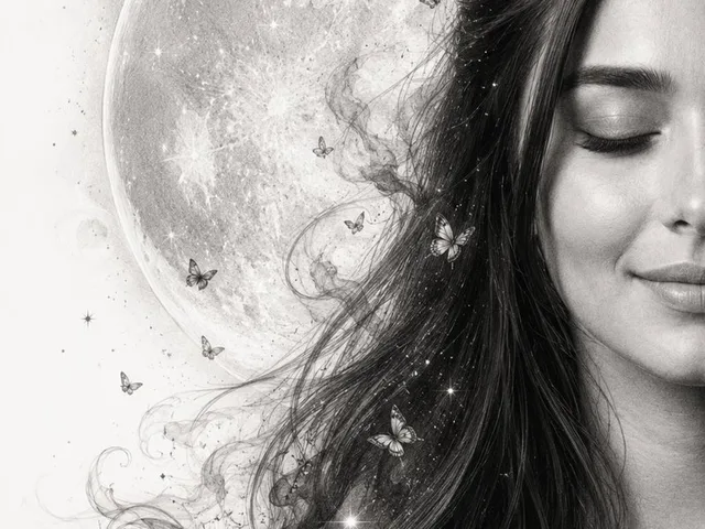 Graphite Pencil Celestial Portrait preview image 1
