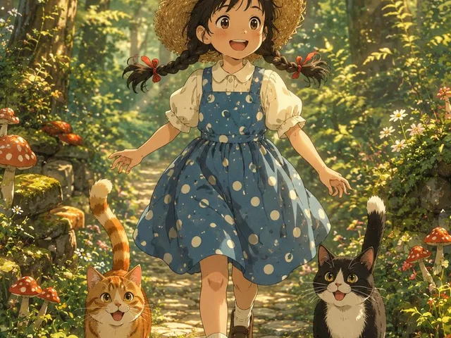 Girl Running Through Enchanted Forest preview image 1