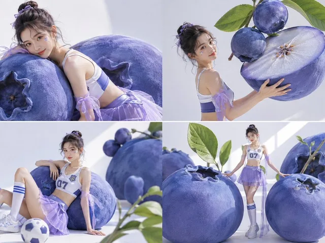Giant Blueberry Morning Editorial Collage preview image 1