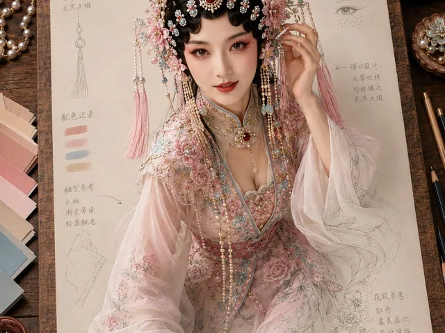 Traditional Chinese Opera Setup Sketch - 1 preview image 1