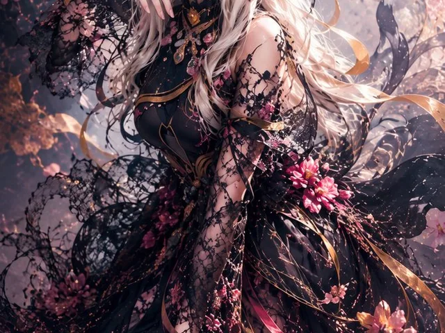 Gothic Blossom Anime Portrait - 1 preview image 1