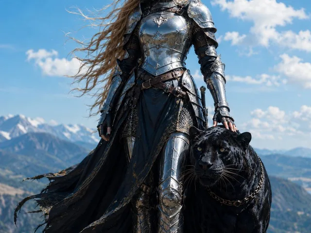 Blonde Knight with Black Panther preview image 1