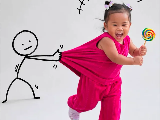 Whimsical Doodle Interaction Portrait - 1 preview image 1