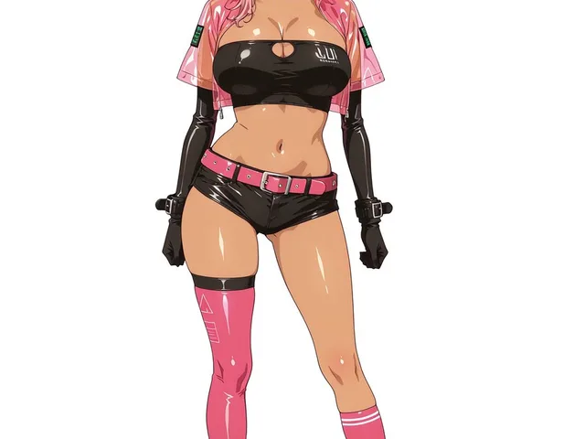 Pink Cyberpunk Survivor Anime Girl preview image 1