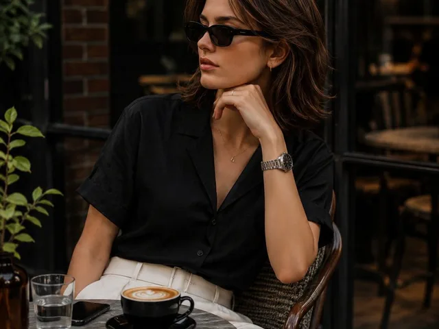 Elegant European Cafe Lifestyle Portrait - 1 preview image 1