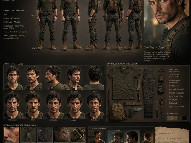 Cinematic Film Character Design Board preview image 1