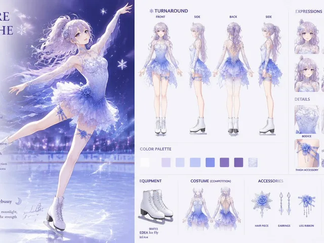 Anime Character Design Sheet preview image 1