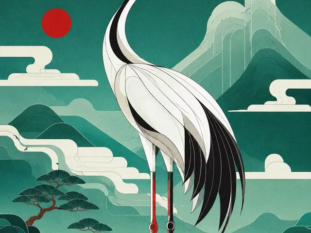 几何丹顶鹤海报 preview image 1