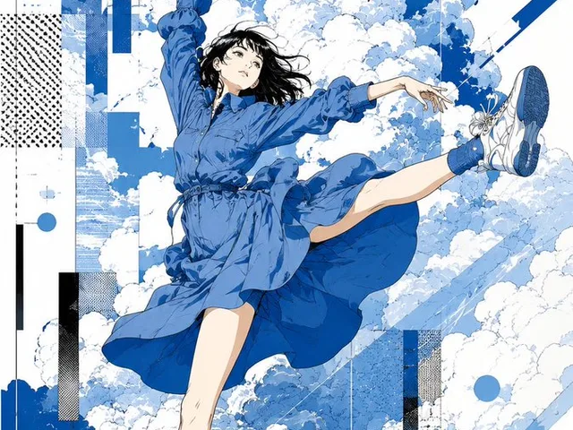 撑伞漂浮的动漫女孩 preview image 1