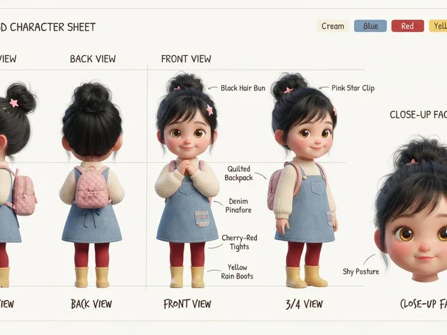 Aiko 3D Character Sheet - 1 preview image 1